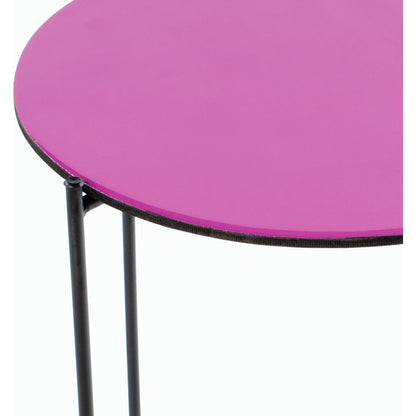 Hues - 24179 by Surya in black, pink and powder coated, glossy. Made from top: manufactured wood, base: metal in a modern style.