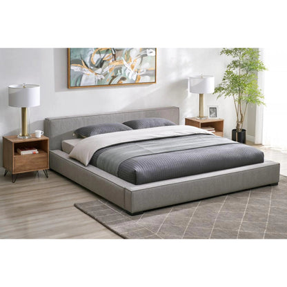 Zest Wide Upholstered Bed by Zest. Made from rubberwood, fabric in a modern style.