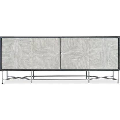 Commerce and Market Fine Lines Credenza by Hooker Furniture in black. Made from mango solids, bone, iron in a modern style.