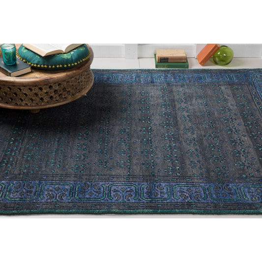 Haven Rug - 933 by Surya in black, ink blue, dark blue, deep teal. Made from 100% wool in a unique style.