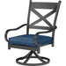 Monterey Outdoor Swivel Dining Chair by Sunset West in browns. Made from aluminum in a cottage & farmhouse style.