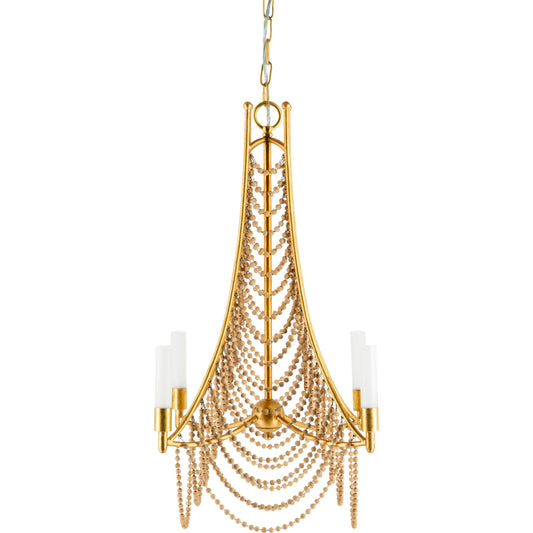 Hawes Ceiling Light - 25826 by Surya in translucent, gold, brown and frosted powder coated. Made from metal, wood, glass in a modern style.