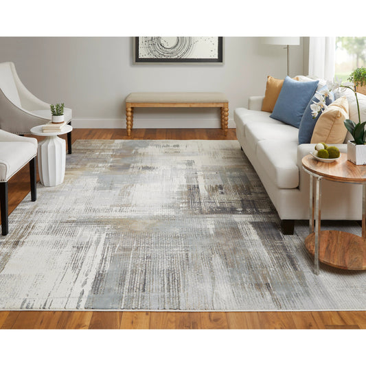 Clio Rug - 39LWF by Feizy in ivory, gray, brown. Made from polypropylene, polyester in a unique style.