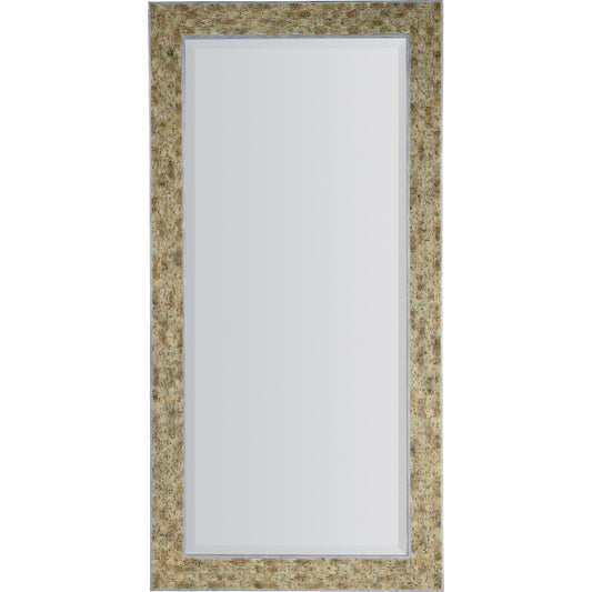 Surfrider Floor Mirror by Hooker Furniture in driftwood. Made from mirror, resin in a coastal style.