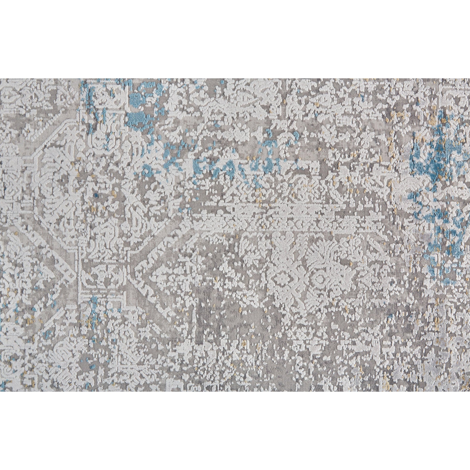 Cadiz Rug - 3889F by Feizy in ivory, blue, gold. Made from viscose, acrylic in a unique style.