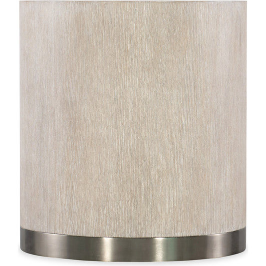 001 SI-2133649 | Primary Silo | Modern Mood Round End Table by Hooker Furniture. Made from oak veneers, metal in a modern style.
