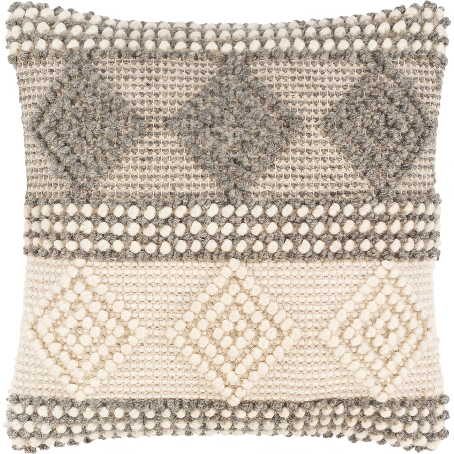 001 SI-1882671,SI-1882672 | Primary Silo | Hygge Pillow - 32572 by Livabliss. Made from 50% cotton, 50% wool, 100% cotton in a eclectic & global style.