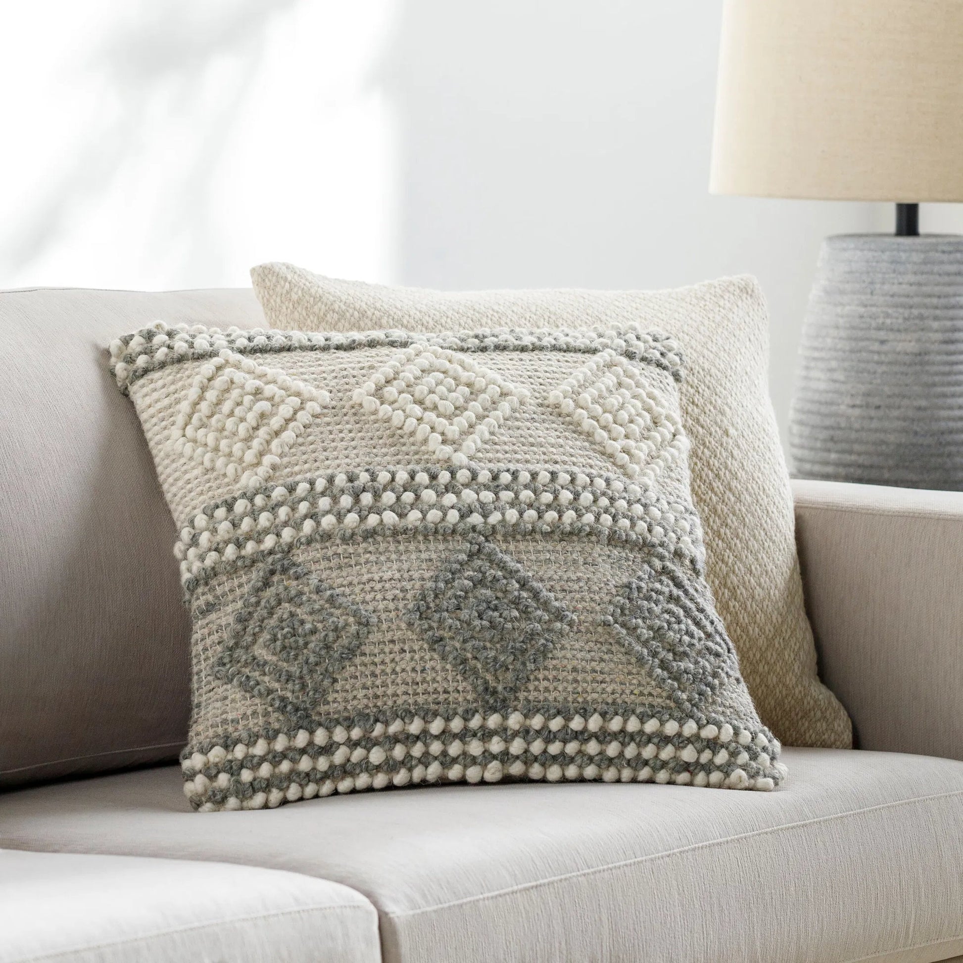 Hygge Pillow - 32572 by Livabliss. Made from 50% cotton, 50% wool, 100% cotton in a eclectic & global style.