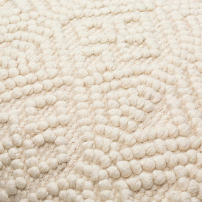 Hygge Pillow - 11322 by Livabliss in cream. Made from 40% cotton, 30% polyester, 30% wool, 100% cotton in a eclectic & global style.