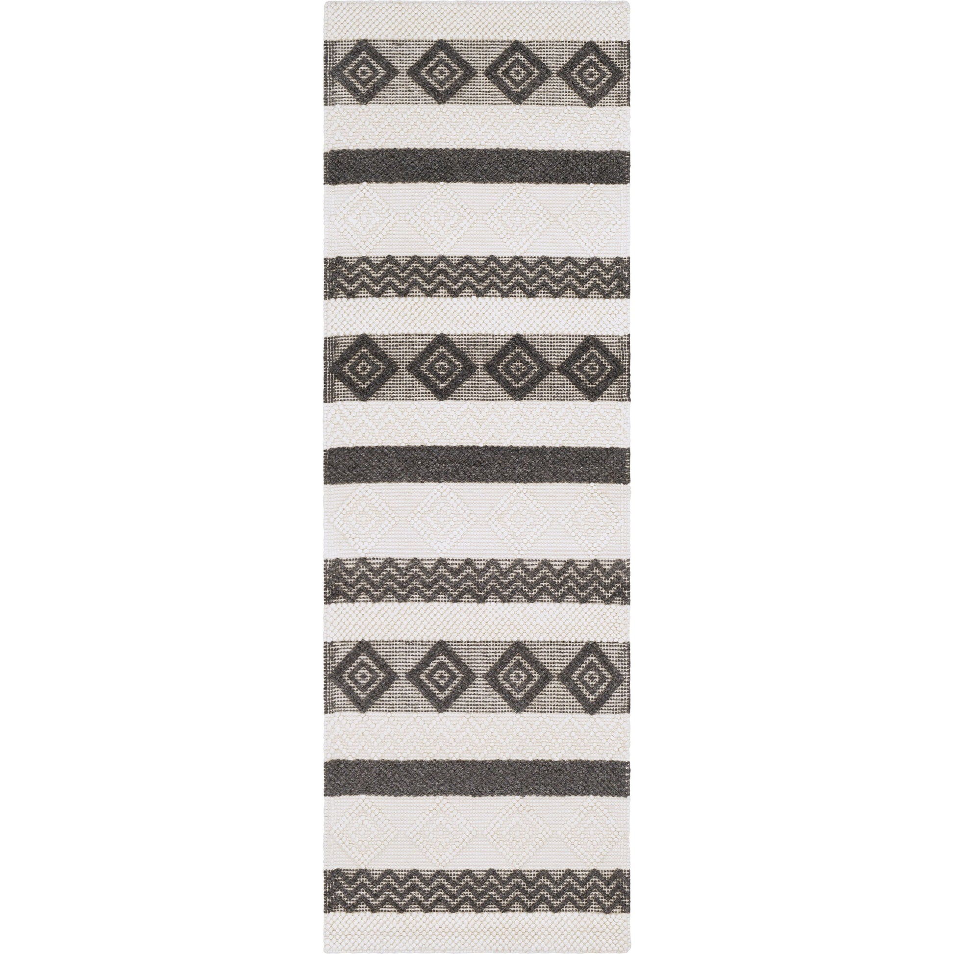 Hygge HYG-2301 Rug by Surya in black, white. Made from 100% wool in a unique style.