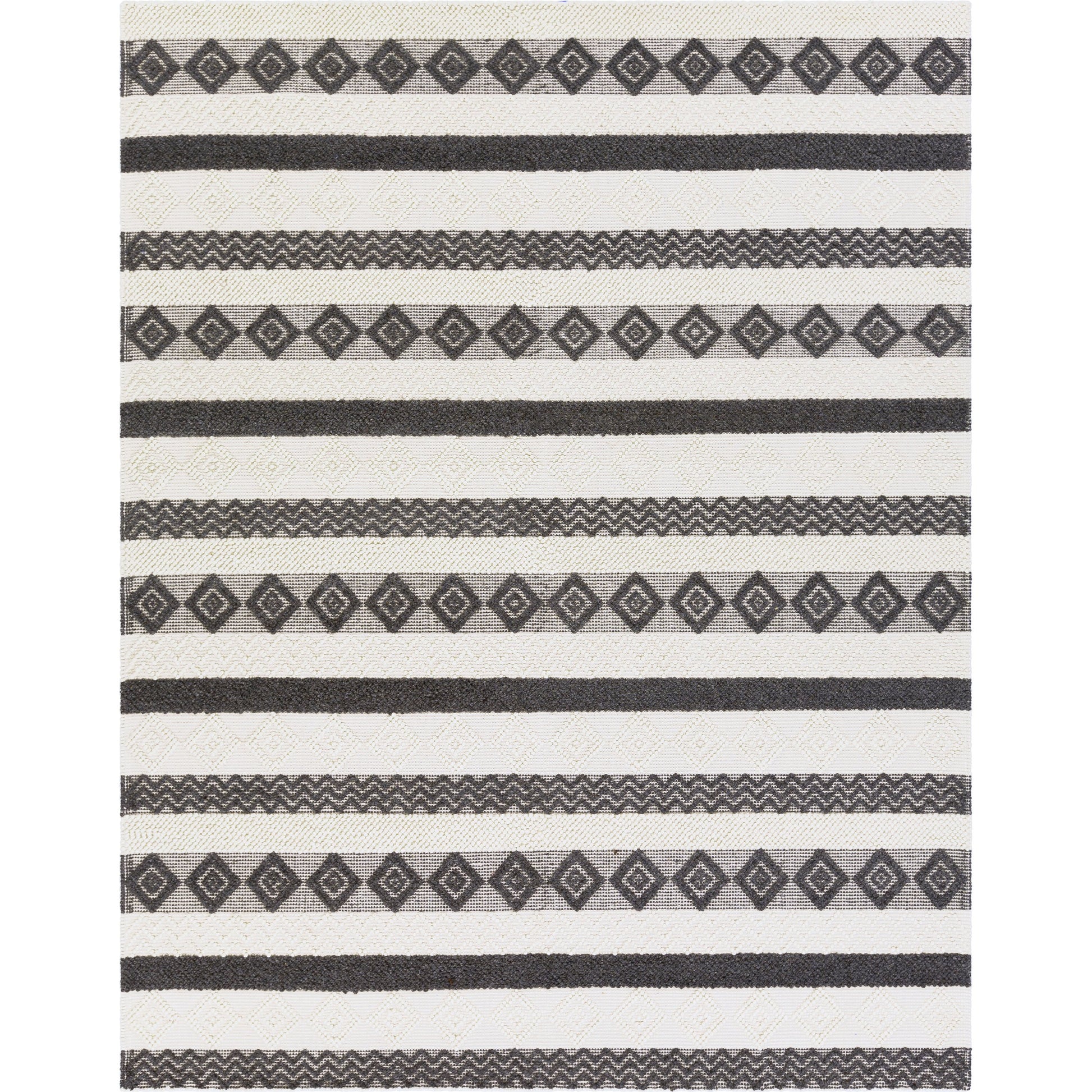 Hygge HYG-2301 Rug by Surya in black, white. Made from 100% wool in a unique style.