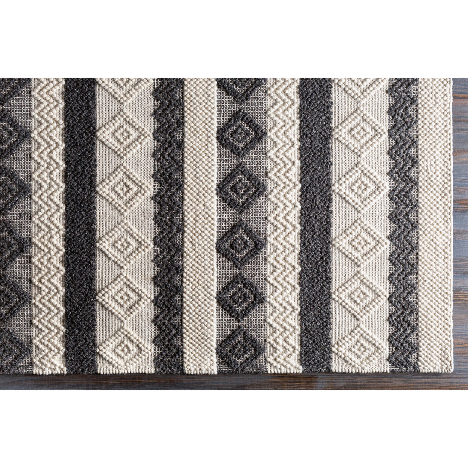 Hygge HYG-2301 Rug by Surya in black, white. Made from 100% wool in a unique style.