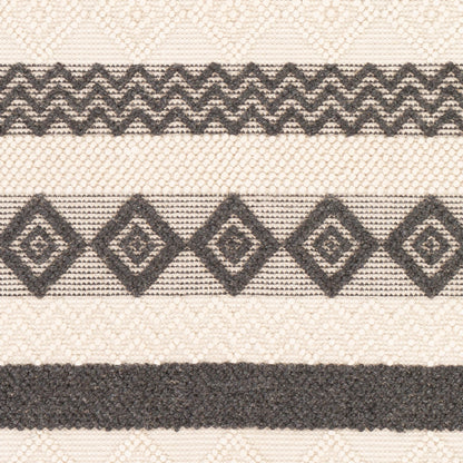 Hygge HYG-2301 Rug by Surya in black, white. Made from 100% wool in a unique style.