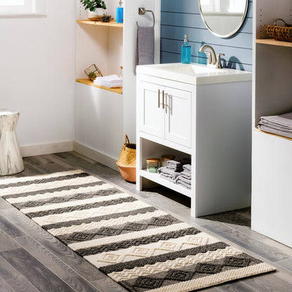 Hygge HYG-2301 Rug by Surya in black, white. Made from 100% wool in a unique style.