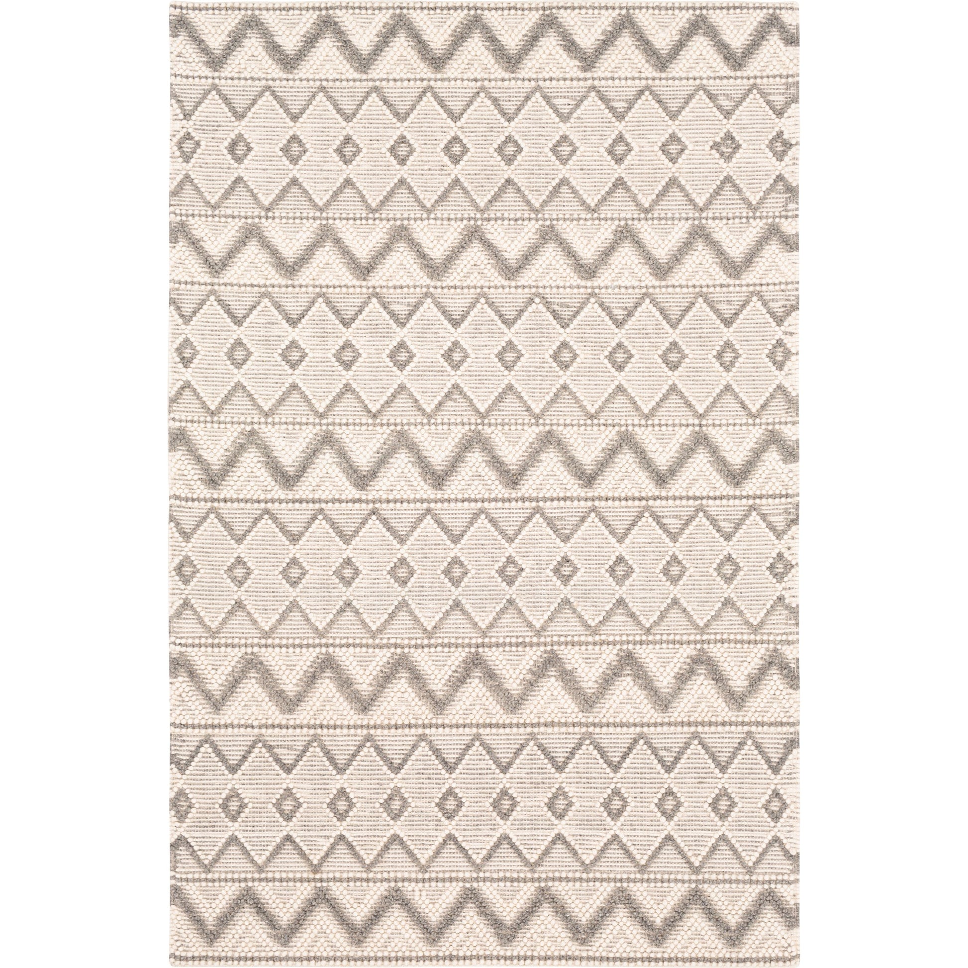 Hygge Rug - 23578 by Livabliss in cream, gray. Made from 100% wool in a unique style.