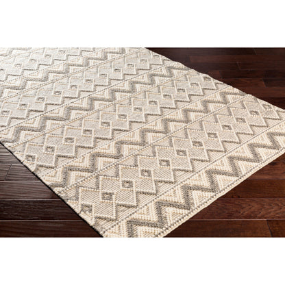 Hygge Rug - 23578 by Livabliss in cream, gray. Made from 100% wool in a unique style.