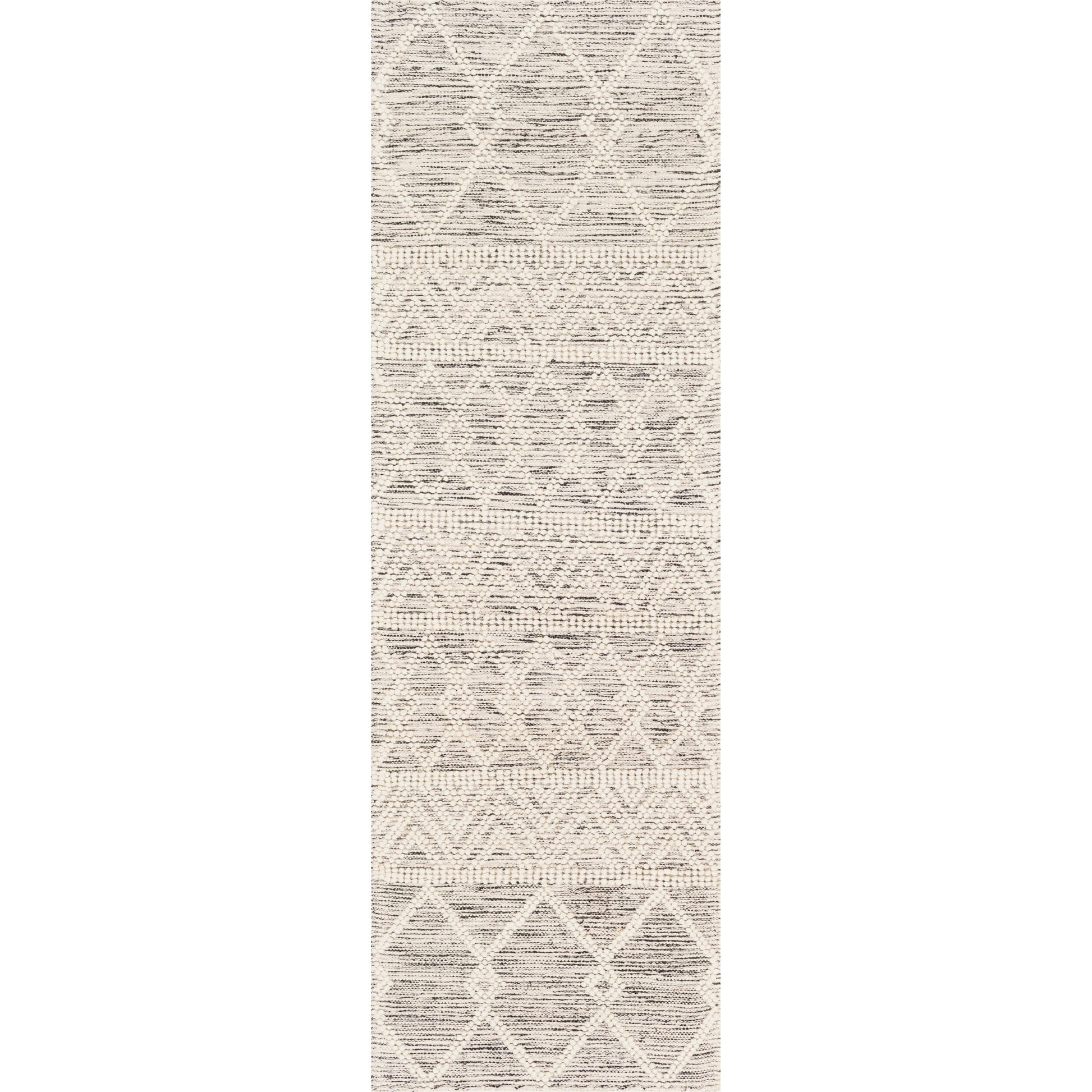 Hygge Rug - 23579 by Livabliss in charcoal, white. Made from 100% wool in a unique style.