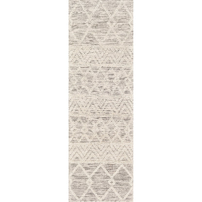 Hygge Rug - 23579 by Livabliss in charcoal, white. Made from 100% wool in a unique style.
