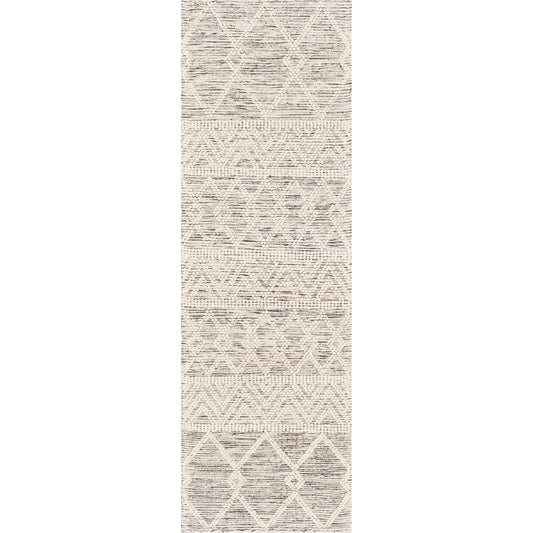 Hygge Rug - 23579 by Livabliss in charcoal, white. Made from 100% wool in a unique style.