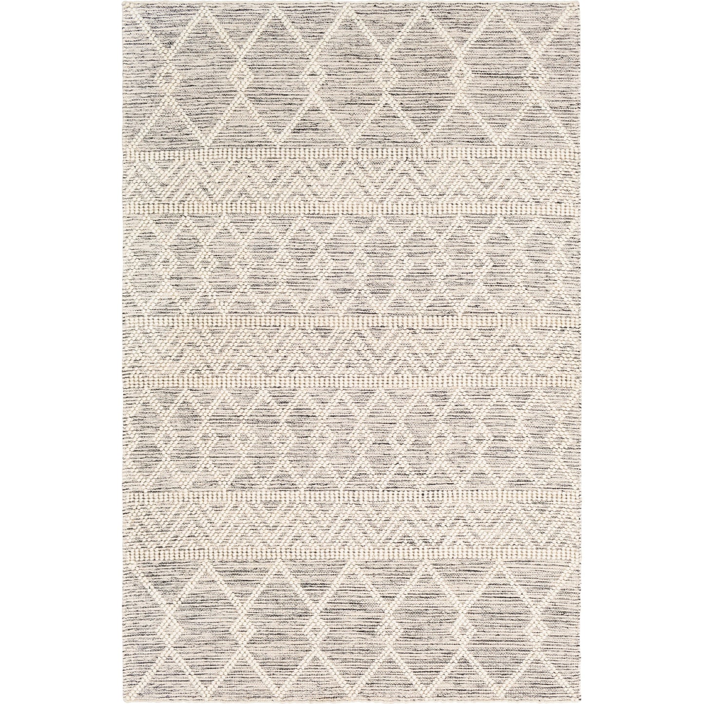 001 SI-1851925,SI-1851926,SR-754873,SR-754874,SR-754875,SR-754876,SR-754878 | Primary Silo | Hygge Rug - 23579 by Livabliss in charcoal, white. Made from 100% wool in a unique style.