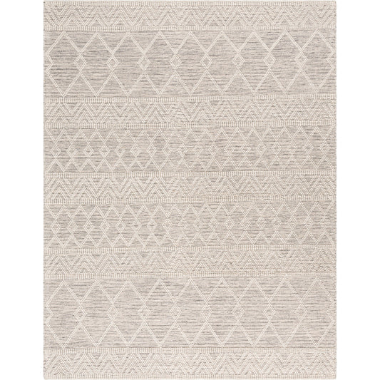 Hygge Rug - 23579 by Livabliss in charcoal, white. Made from 100% wool in a unique style.