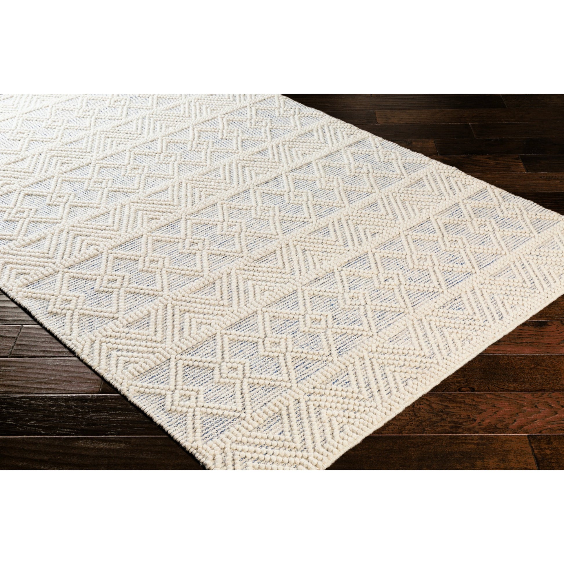 Hygge Rug - 23580 by Livabliss in blue, white. Made from 100% wool in a unique style.