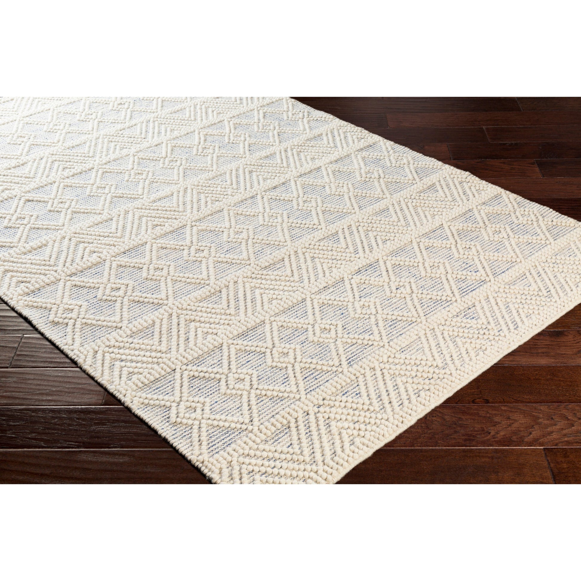 Hygge Rug - 23580 by Livabliss in blue, white. Made from 100% wool in a unique style.