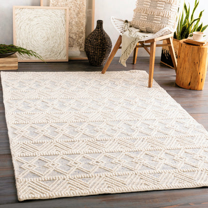 Hygge Rug - 23580 by Livabliss in blue, white. Made from 100% wool in a unique style.