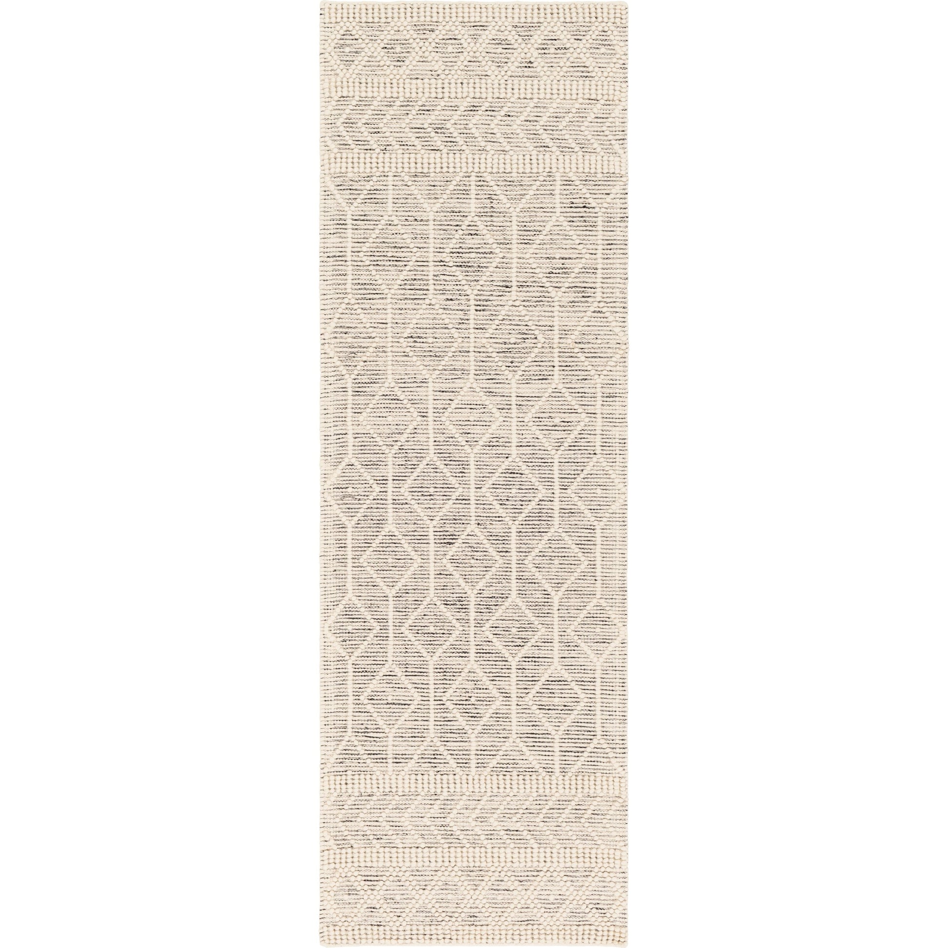 Hygge Rug - 23581 by Livabliss in black, white. Made from 100% wool in a unique style.