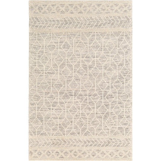 Hygge Rug - 23581 by Livabliss in black, white. Made from 100% wool in a unique style.