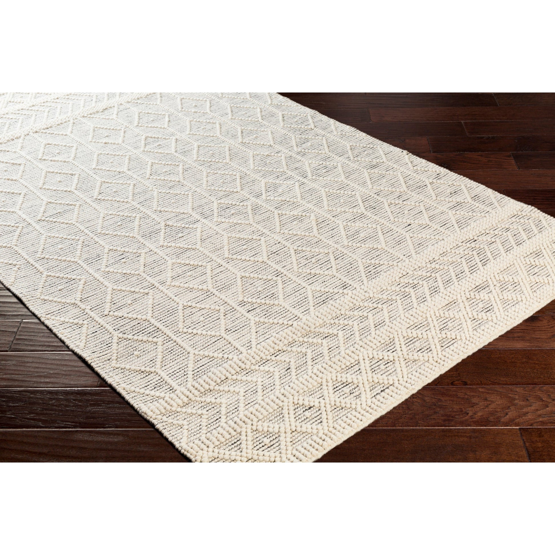 Hygge Rug - 23581 by Livabliss in black, white. Made from 100% wool in a unique style.