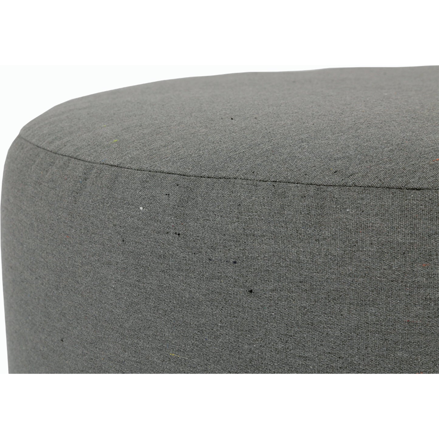002 SI-2167283 | Closeup | Round Outdoor Coffee Table/Ottoman by Sunset West in granite. Made from sunbrella in a modern style.