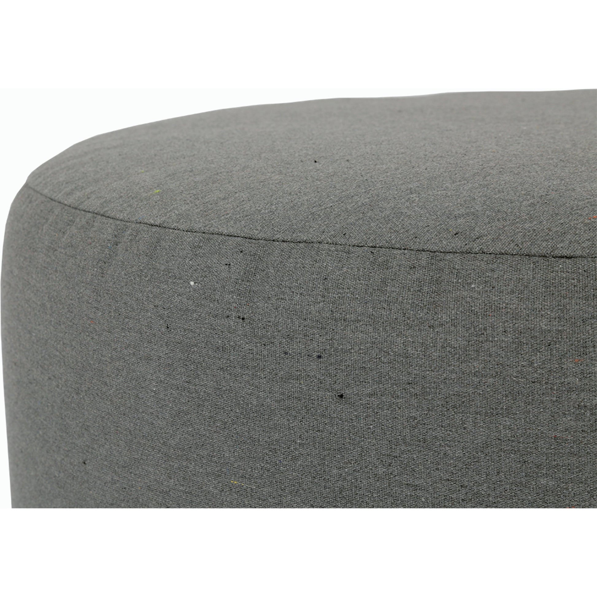 Round Outdoor Coffee Table/Ottoman by Sunset West in granite. Made from sunbrella in a modern style.