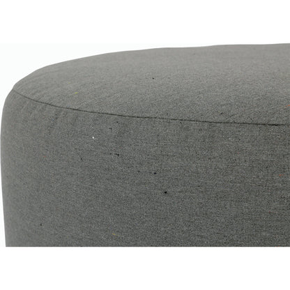 Round Outdoor Coffee Table/Ottoman by Sunset West in granite. Made from sunbrella in a modern style.