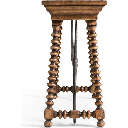 Tamarisk Console Table by Jonathan Charles in medium spain walnut. Made from main acacia in a unique style.