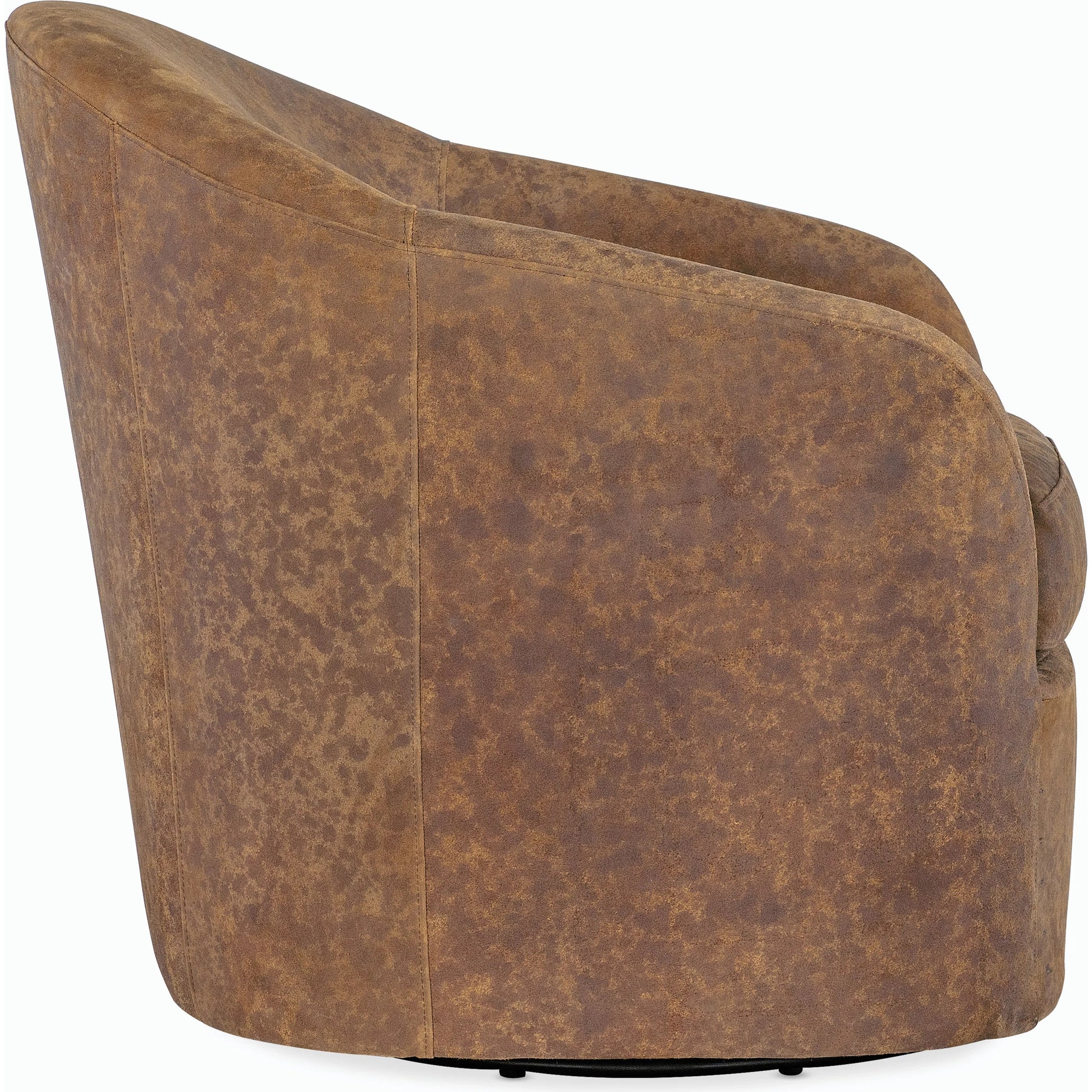 Remi Swivel Chair by Hooker Furniture in brown. Made from leather in a modern style.