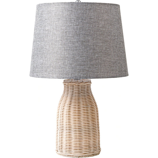 Hoyne - 32417 by Livabliss in beige, grey. Made from shade (outside): linen, shade (inside): polyester, body: rattan in a cottage & farmhouse style.