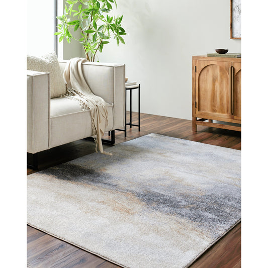 Hyde Park Rug - 524617 by Livabliss in light brown, cream, light gray, tan, brown, dark brown. Made from polypropylene in a unique style.
