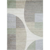 Light Brown, Brown, Light Gray, Sage, Charcoal, Cream / 5'3" x 7'
