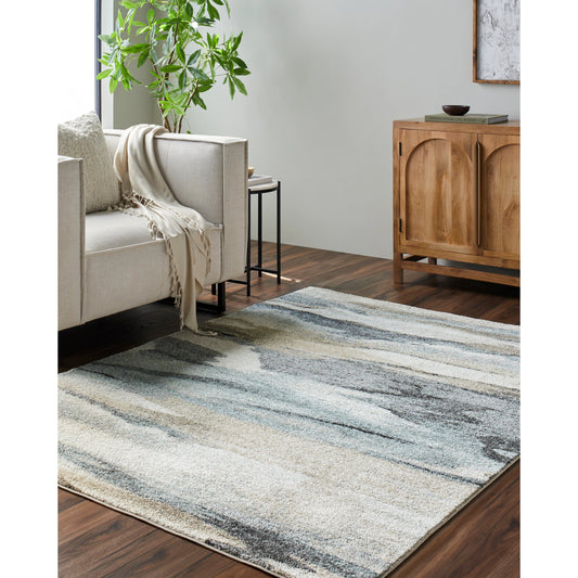 Hyde Park Rug - 524632 by Livabliss in light brown, cream, aqua, light gray, black, sage. Made from face: 100% polypropylene, warp: 100% jute in a unique style.