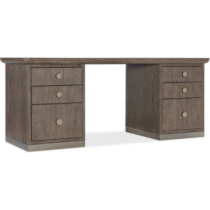 Modern Mood Executive Desk by Hooker Furniture. Made from oak veneers, metal in a modern style.
