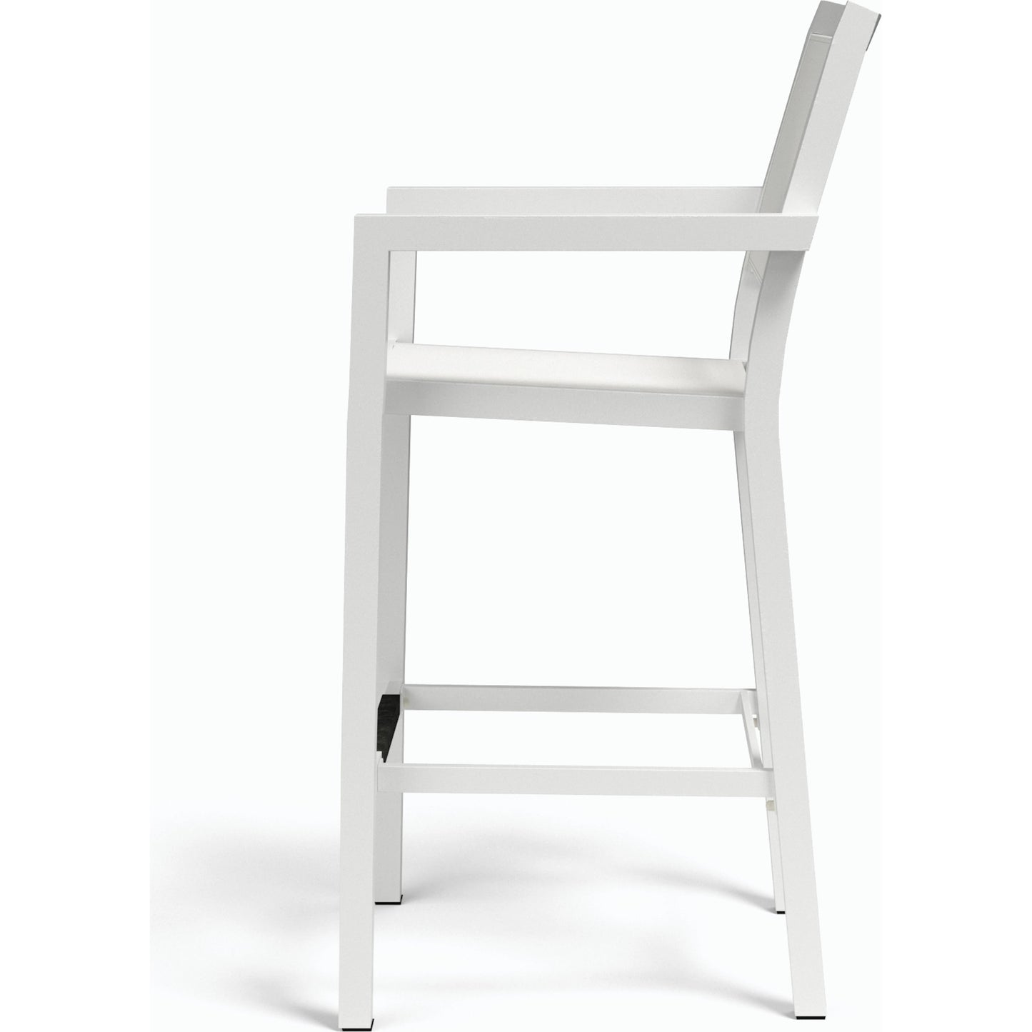 003 SI-2166663 | Additional Silo | Naples Outdoor Sling Barstool by Sunset West in white. Made from aluminum in a modern style.