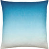 Deep Teal, Blue, Aqua, Pale Blue / Down Feather / 22" x 22"