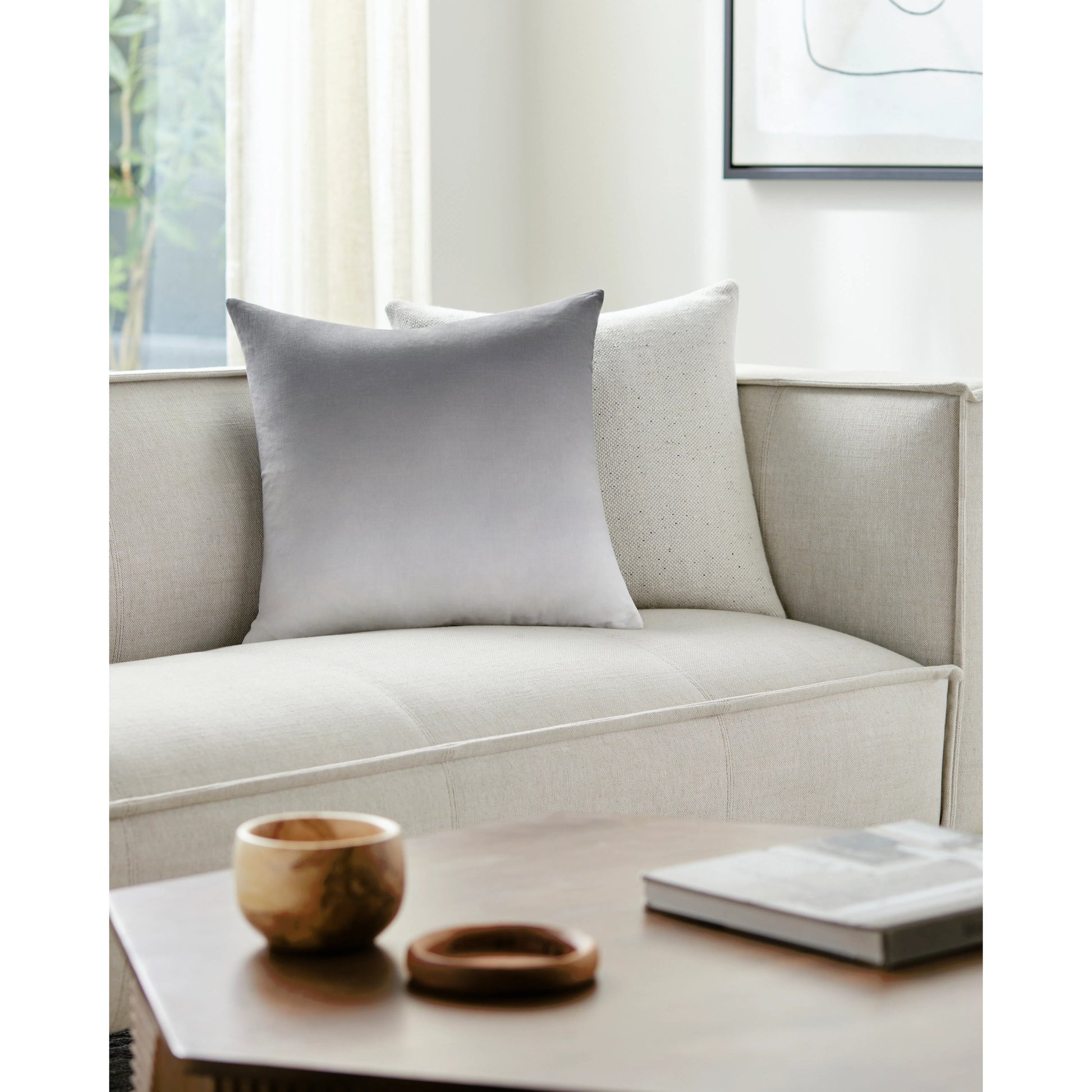 Hyrum Pillow - 491442 by Surya. Made from linen, cotton in a modern style.