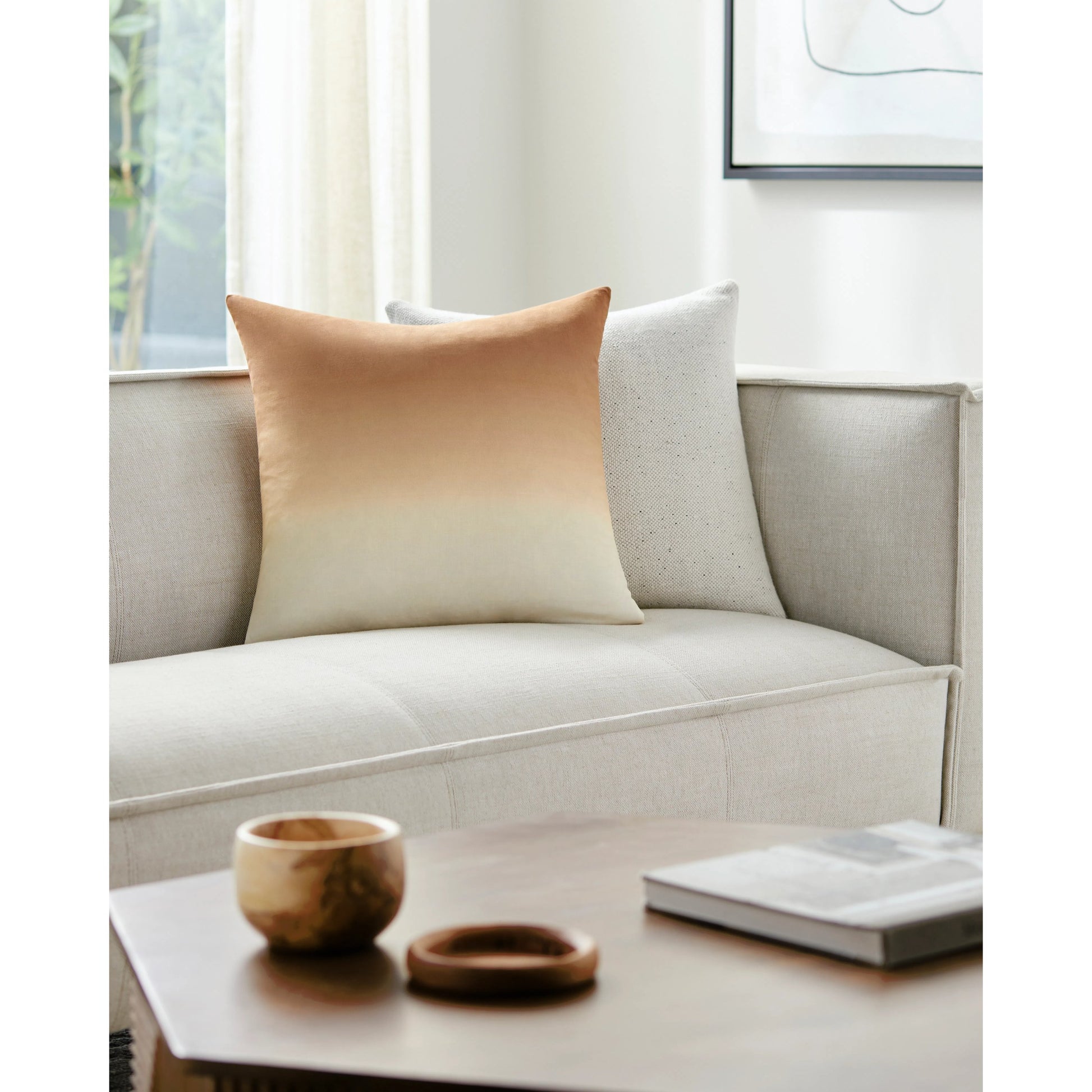 Hyrum Pillow - 491442 by Surya. Made from linen, cotton in a modern style.
