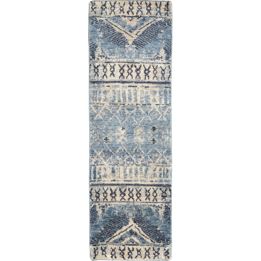 Palomar Transitional Trellis & Lattice Rug - 6572F by Feizy in blue, gray, ivory. Made from wool in a unique style.