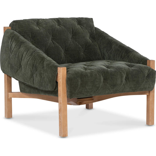 Kerns Accent Chair by Hooker Furniture in ansel rain forest and light pecan. Made from fabric in a unique style.