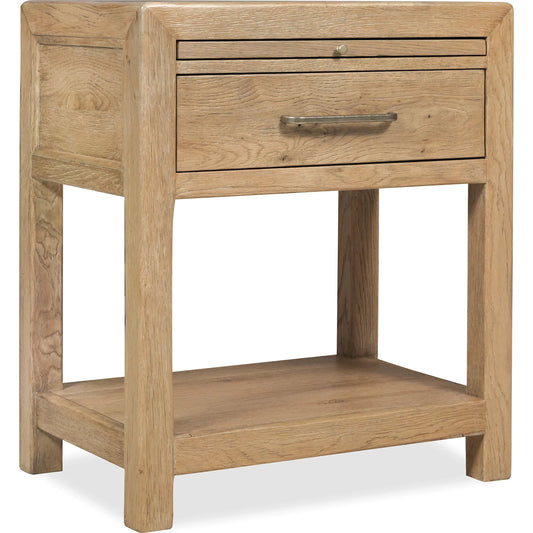 Driftwood One-Drawer Nightstand by Hooker Furniture. Made from oak solids, oak veneers in a transitional style.
