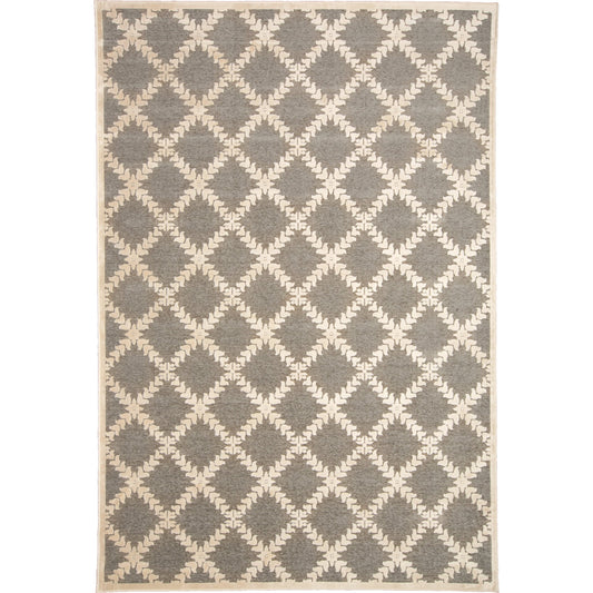 Soho Zam Transitional Geometric Rug - I3066 by Feizy in gray, ivory. Made from viscose in a unique style.