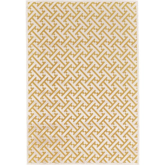 Soho Zam Transitional Geometric Rug - I3072 by Feizy in yellow, ivory. Made from viscose in a unique style.